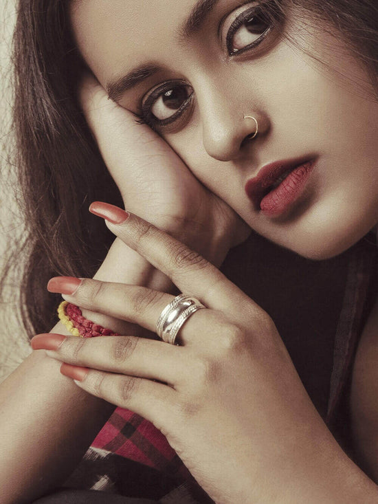 925 Silver Thumb Fidget ring, Anxiety Ring, Skin Picking Ring with 5x –  Fusionblenduk