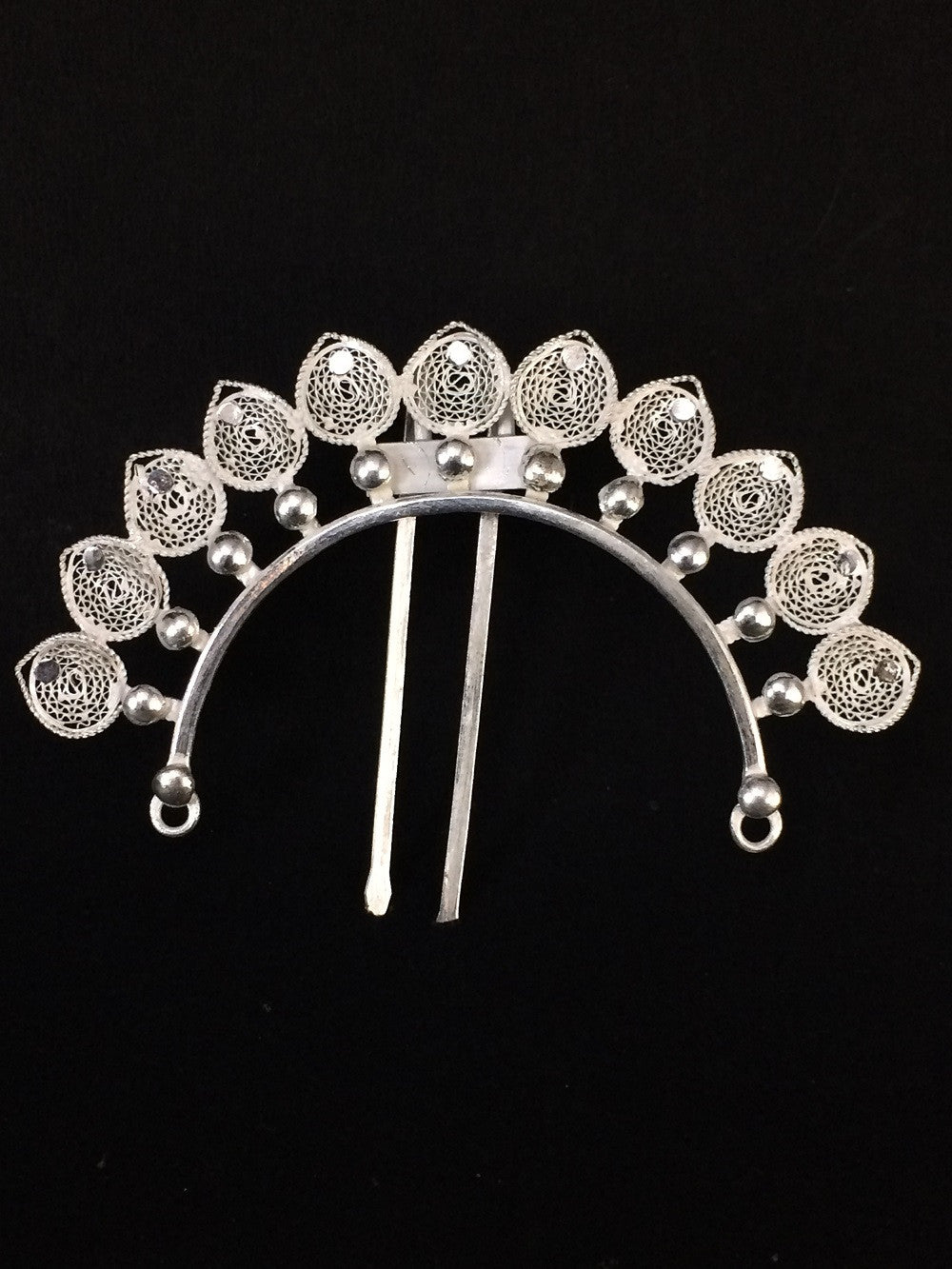 Silver hair accessories