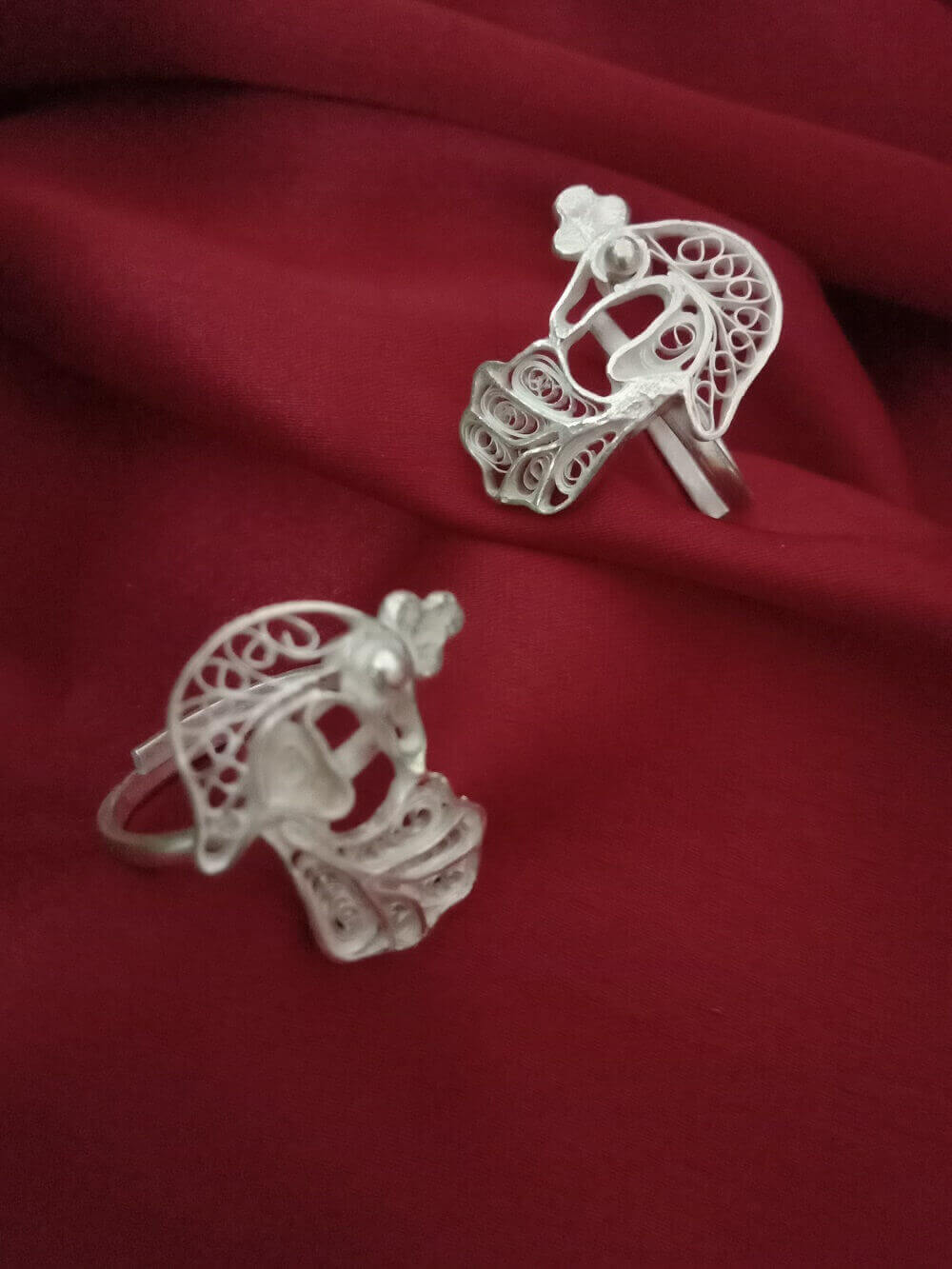 Peacock Toe Rings
