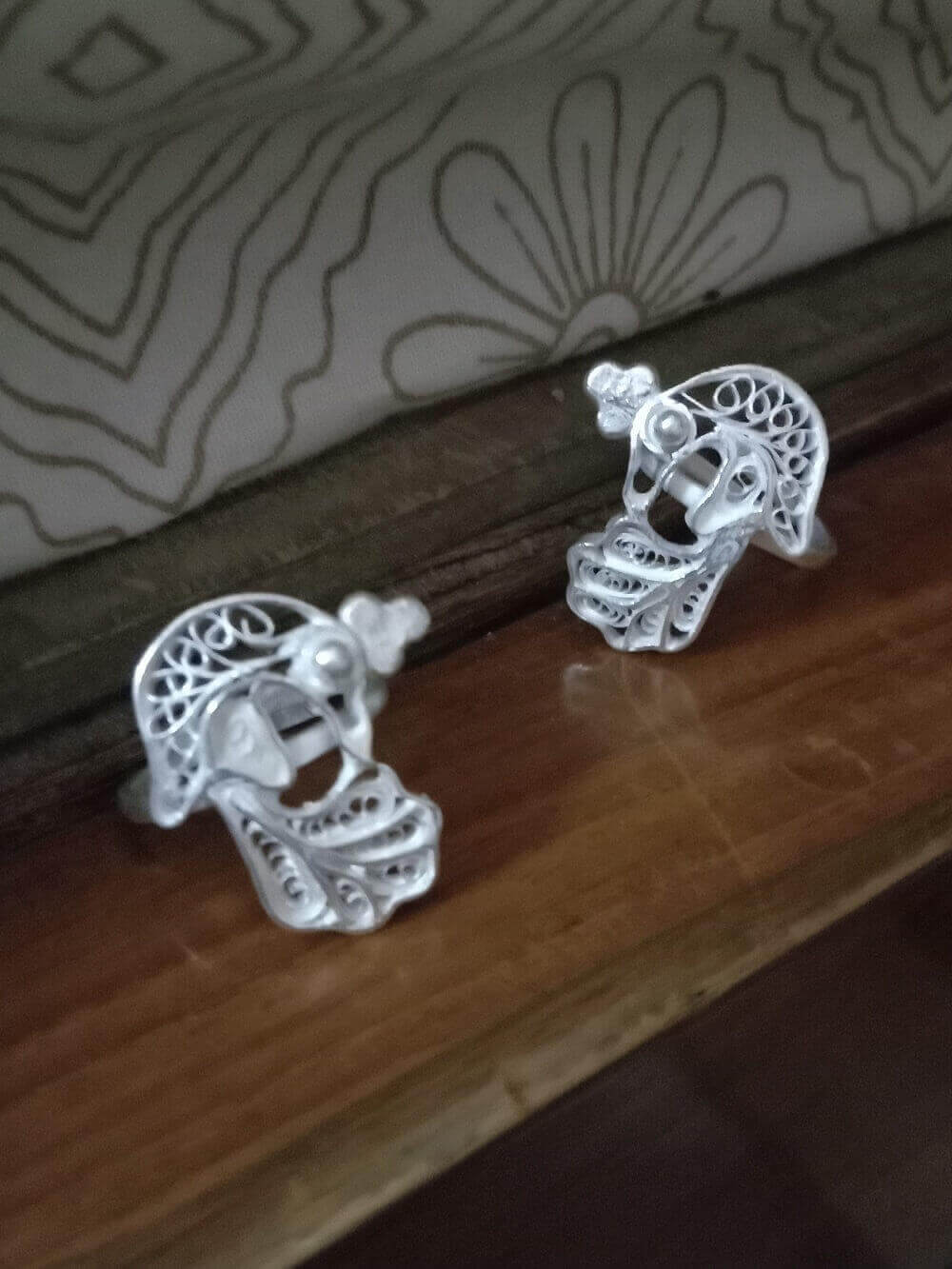 Peacock Toe Rings