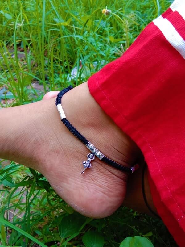 Doll Black Anklet