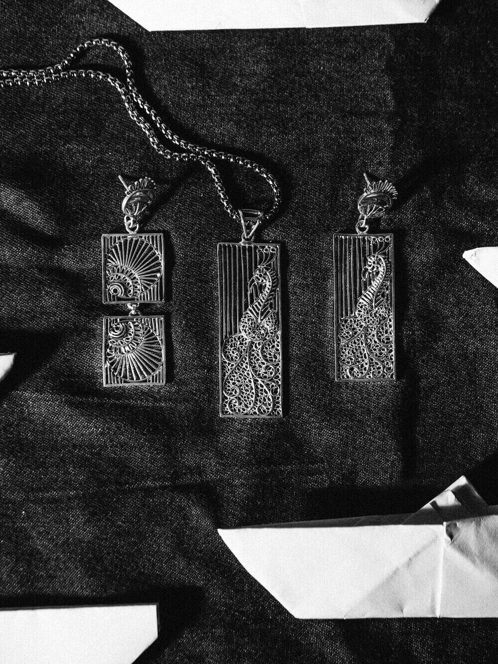 Morni and Pankh Earrings