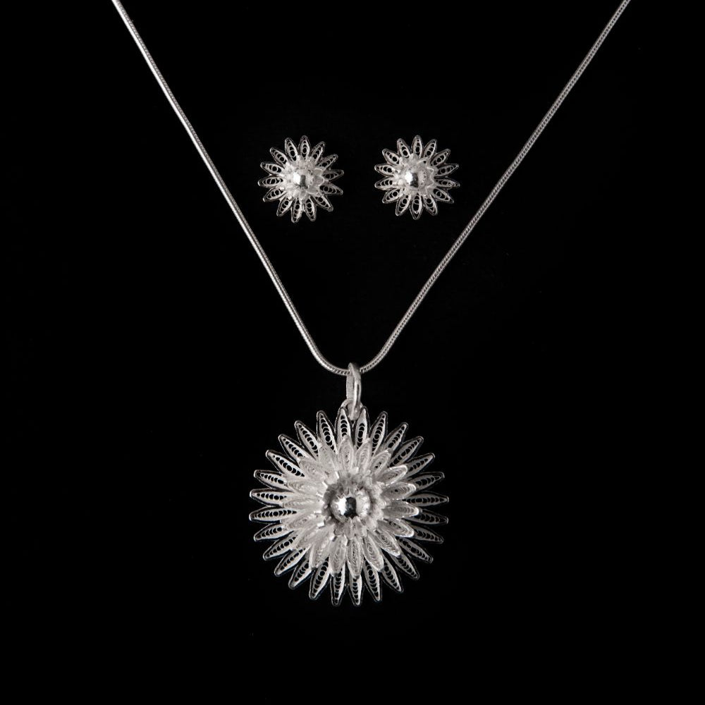 Silver Pendants handmade with the Filigree