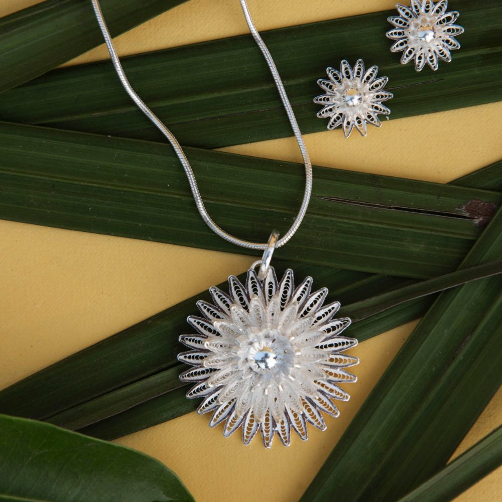 
                      
                        Silver Pendants handmade with the Filigree
                      
                    