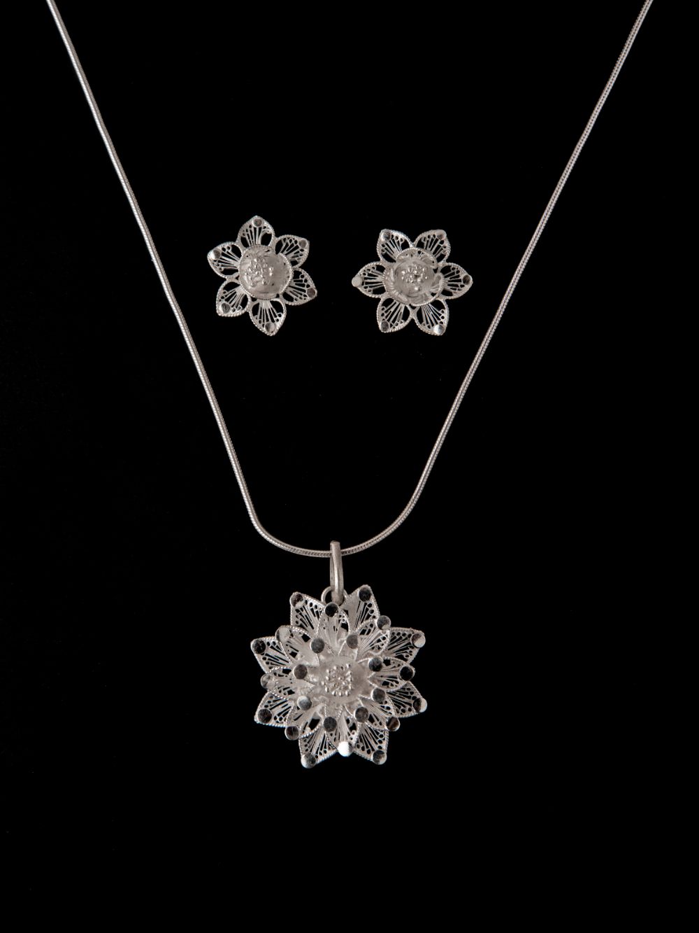 Silver Kusum Pendant